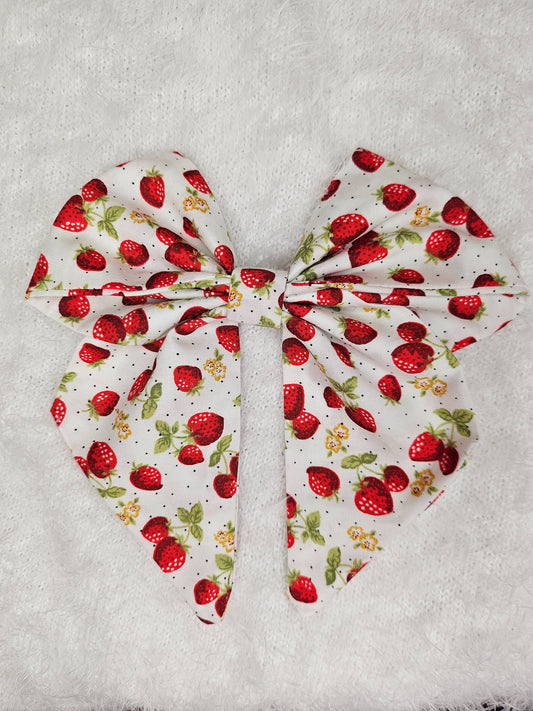 Strawberry White sailor bow